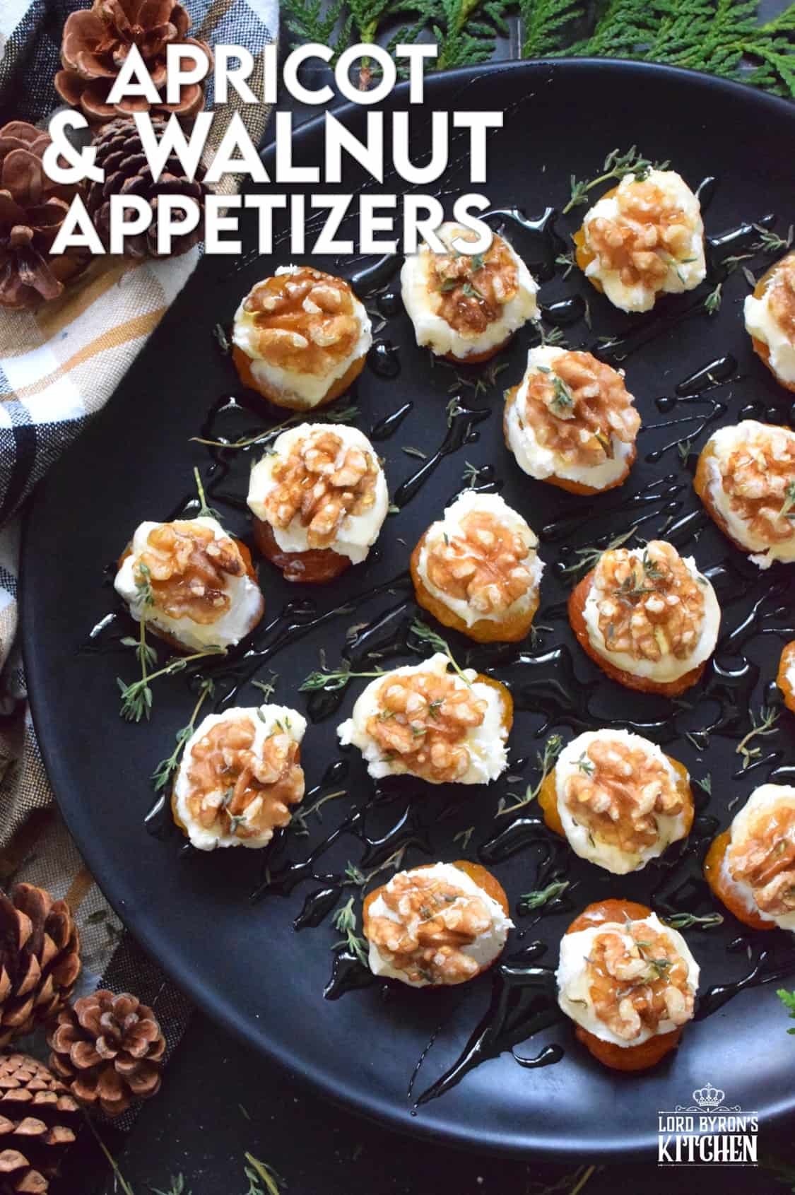 Dried Apricot and Walnut Appetizers - Lord Byron's Kitchen